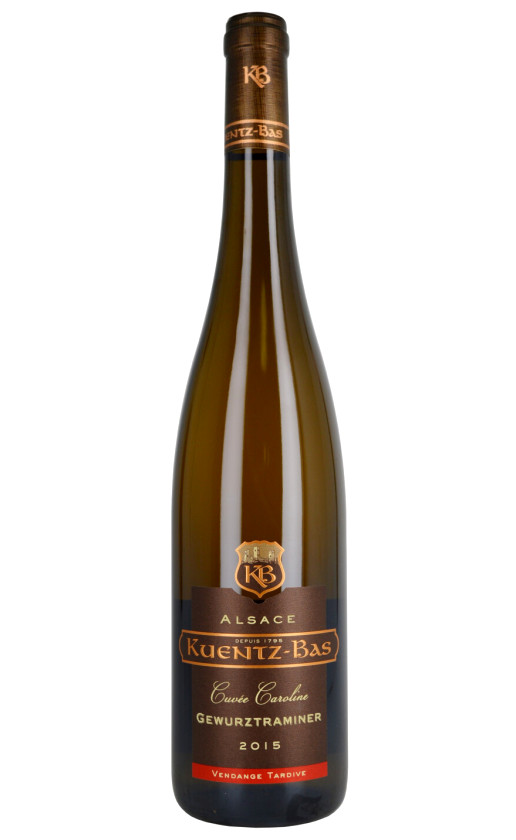 Kuentz-Bas Cuvee Caroline Gewurztraminer Vendange Tardive Alsace 2015