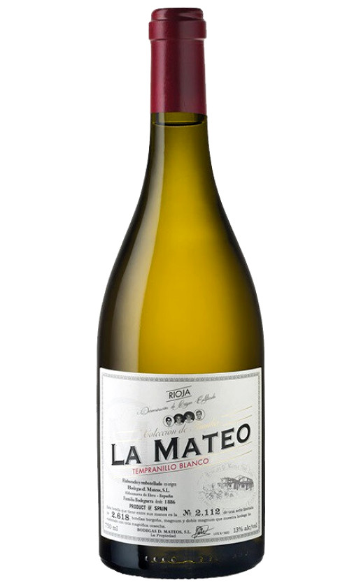 La Mateo Coleccion de Familia Tempranillo Blanco Rioja 2016