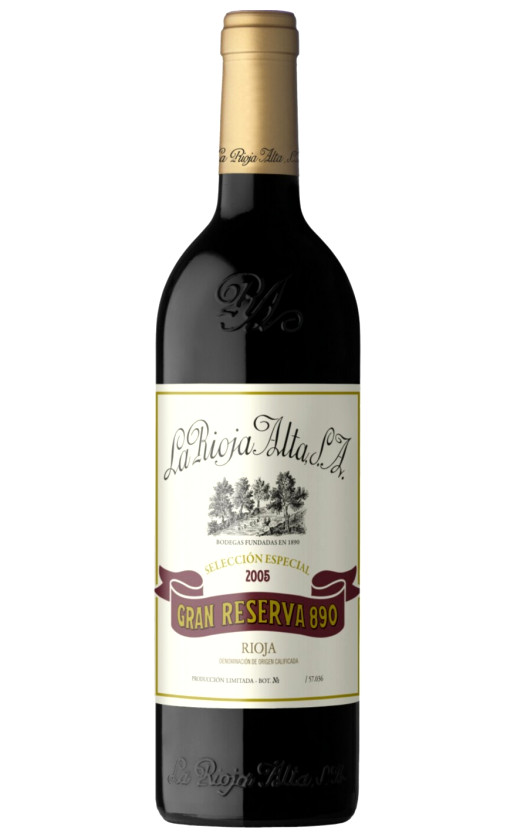 La Rioja Alta Gran Reserva 890 Rioja 2005