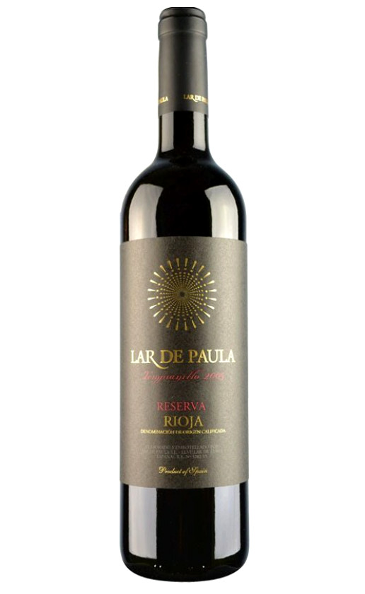 Lar de Paula Tempranillo Reserva Rioja 2011