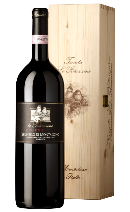 Le Potazzine Brunello di Montalcino Riserva 2011 wooden box