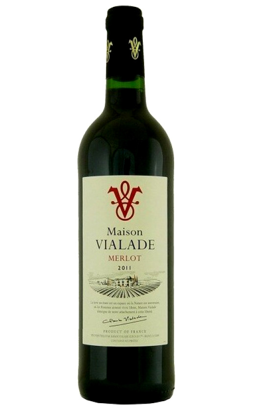 Les Domaines Auriol Maison Vialade Merlot Pays D'Oc