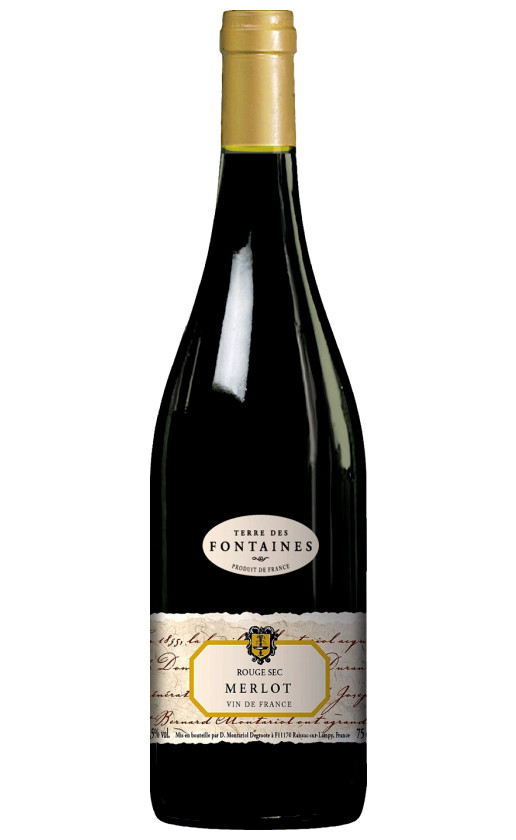 Les Domaines Montariol Degroote Terre des Fontaines Merlot 2015