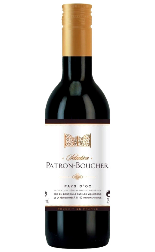 Les Vignerons de la Mediterranee Selection Patron-Boucher Rouge Pays d'Oc 2