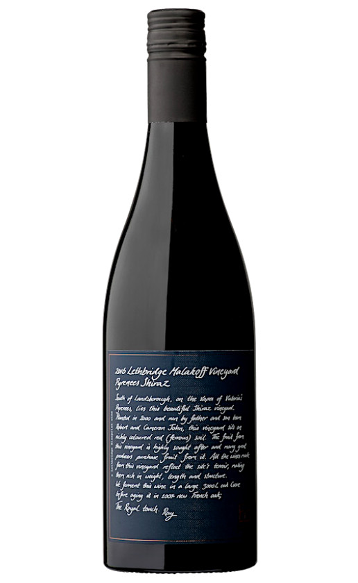 Lethbridge Malakoff Vineyard Shiraz Pyrenees IG 2016