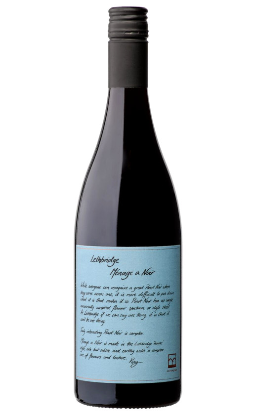 Lethbridge Menage a Noir Pinot Noir 2018