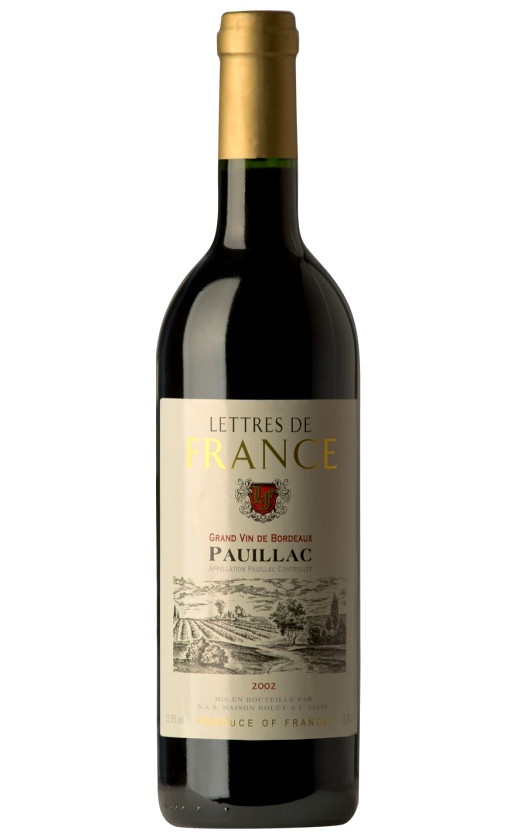 Maison Bouey Lettres de France Pauillac 2002