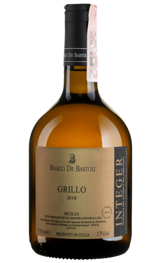 Marco De Bartoli Integer Grillo Sicilia 2018