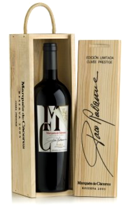 Marques de Caceres Cuvee Especial Paco Rabanne Reserva 2005 wooden box