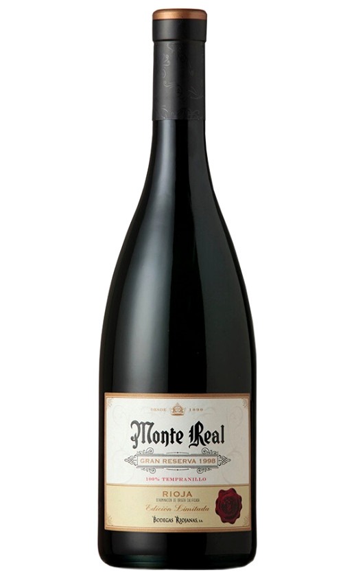 Monte Real Gran Reserva Edicion Limitada Rioja 1998