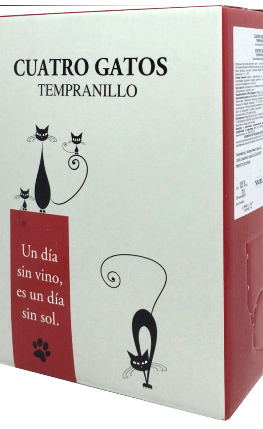Navarro Lopez Cuatro Gatos Tempranillo Seco bag-in-box