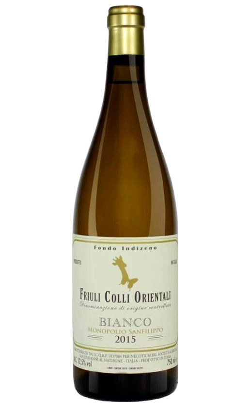 Nec-Otium Monopolio SanFilippo Bianco Friuli Colli Orientali 2015