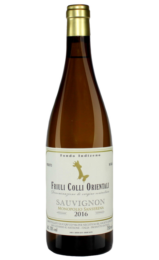 Nec-Otium Monopolio SanSerena Sauvignon Blanc Friuli Colli Orientali 2016
