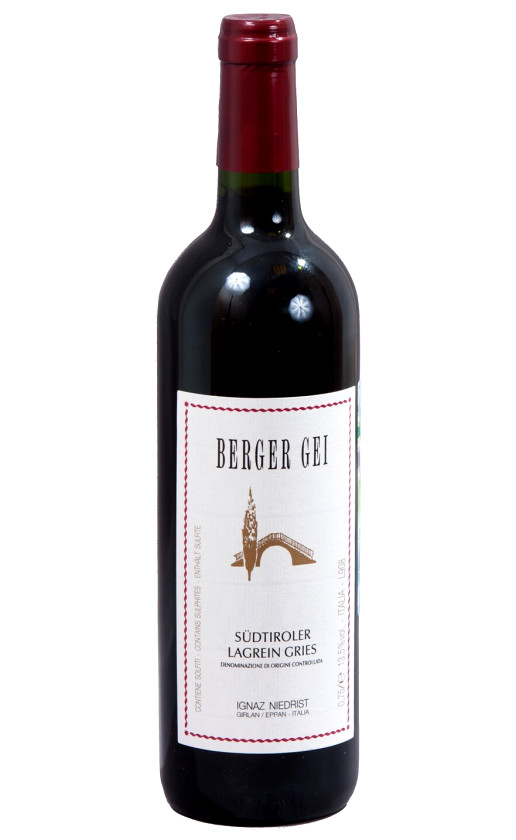 Niedrist Berger Gei Lagrein Gries 2012