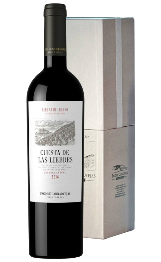 Pago de Carraovejas Cuesta de Las Liebres Ribera del Duero 2014 gift box