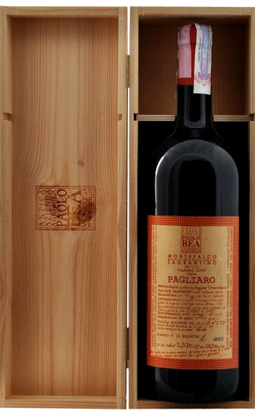 Paolo Bea Vigna Pagliaro Sagrantino di Montefalco 2009 wooden box