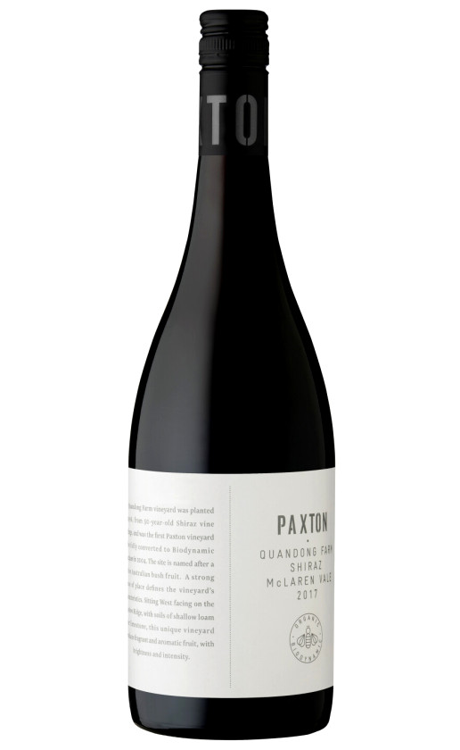 Paxton Wines Quandong Farm Shiraz 2017