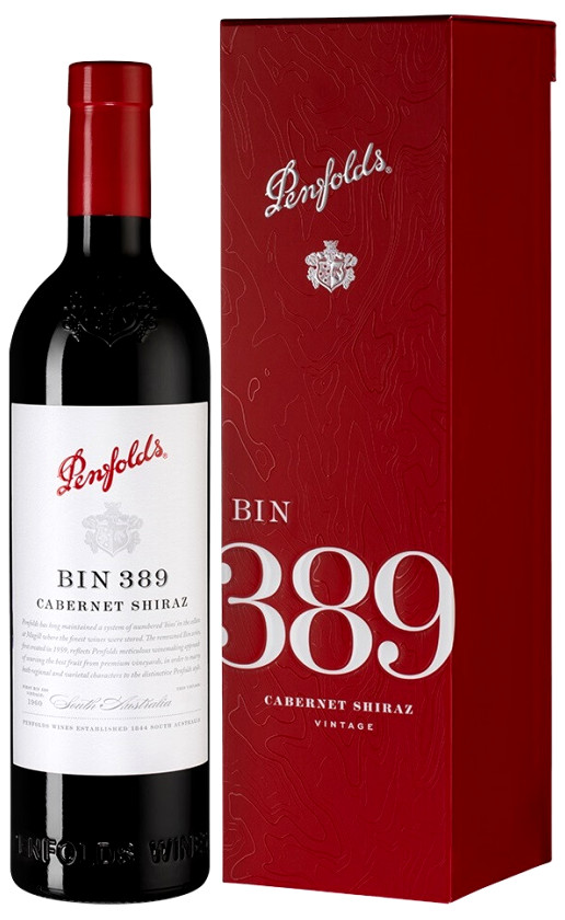 Penfolds Bin 389 Cabernet Shiraz 2018 gift box