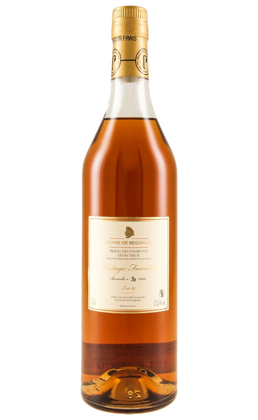 Pierre de Segonzac Heritage Familial Pineau des Charentes Extra Vieux 1989