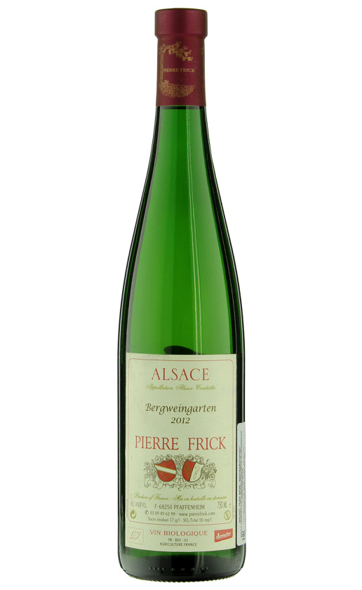 Pierre Frick Bergweingarten Alsace 2012