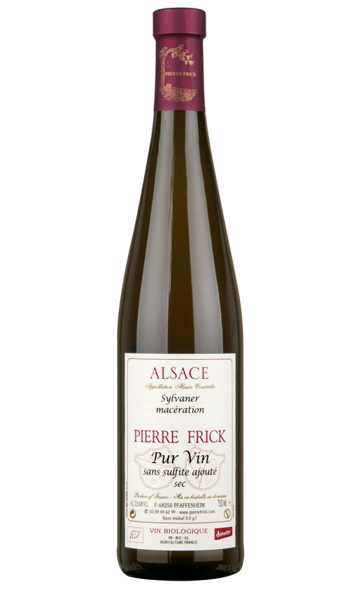 Pierre Frick Sylvaner Maceration Alsace 2018