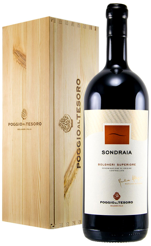 Poggio al Tesoro Sondraia Bolgheri Superiore 2017 wooden box