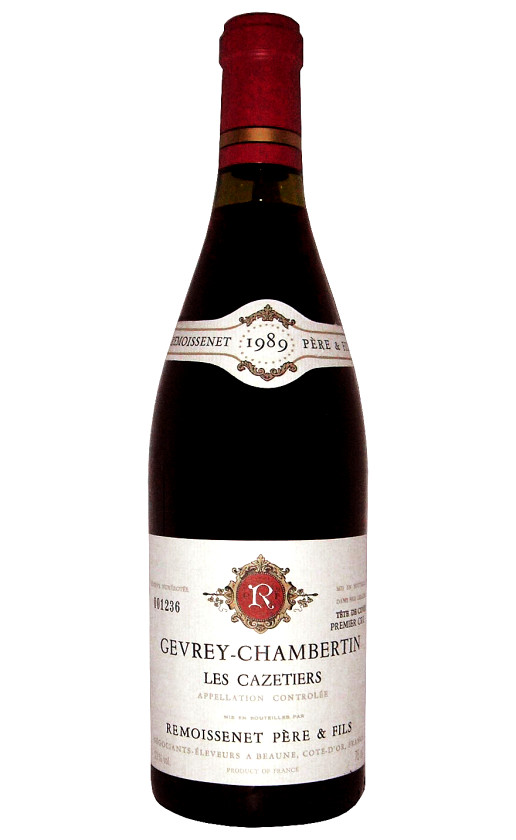 Remoissenet Pere Fils Les Cazetiers Gevrey Chambertin 1-er Cru 1989