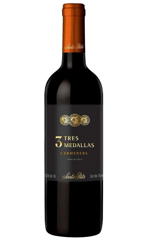 Santa Rita 3 Tres Medallas Carmenere 2015
