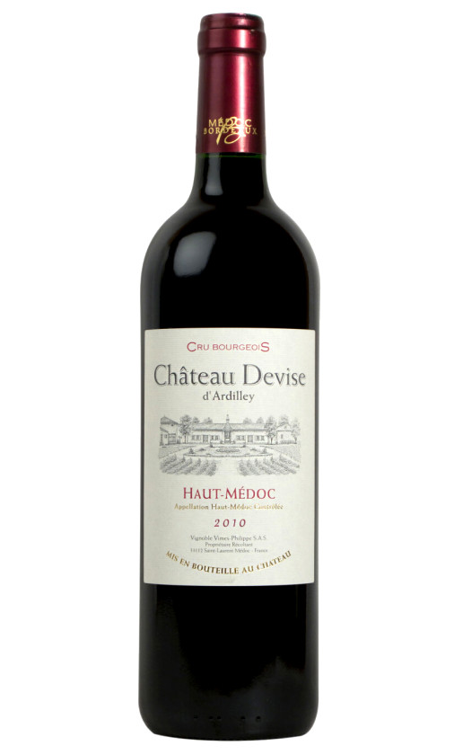 Sichel Chateau Devise d'Ardilley Haut-Medoc 2010