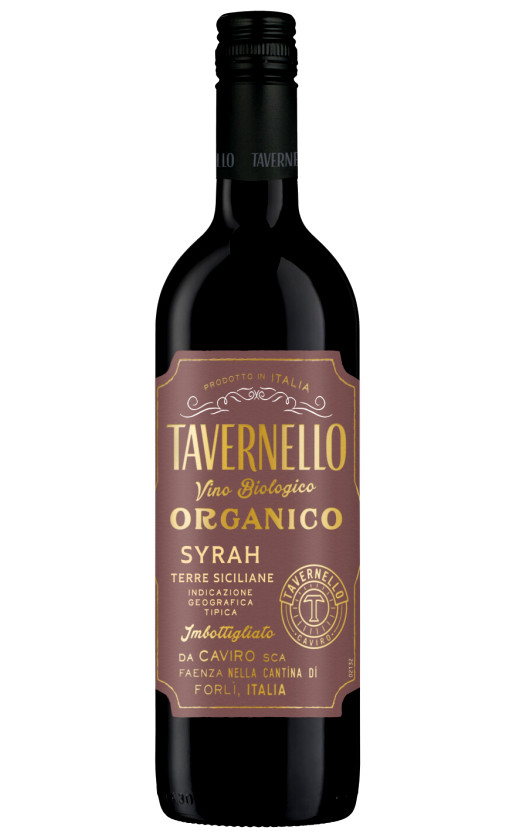 Tavernello Organico Syrah Terre Siciliane 2019