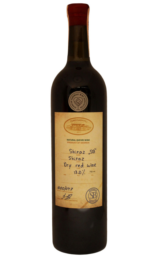 Tchotiashvili Shiraz Specially Bottled