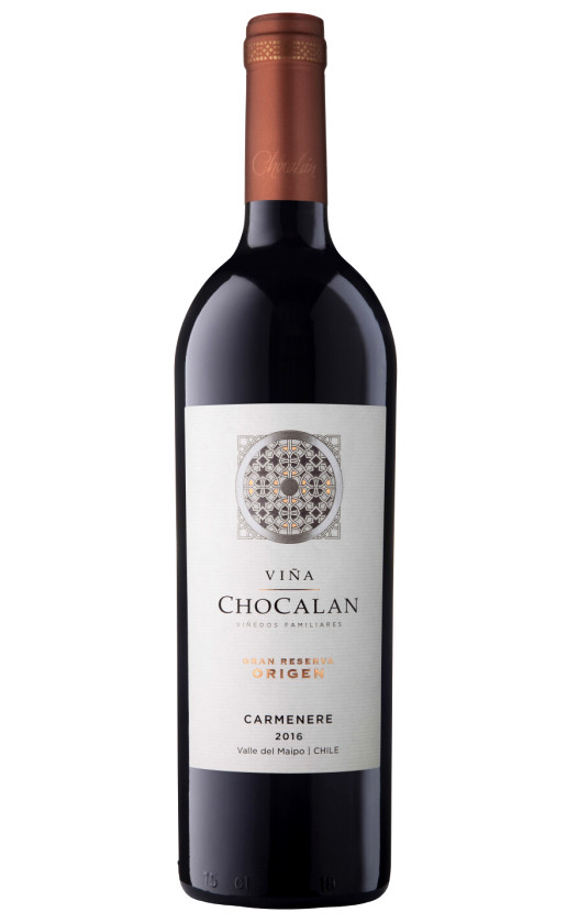 Vina Chocalan Origen Carmenere Gran Reserva 2016