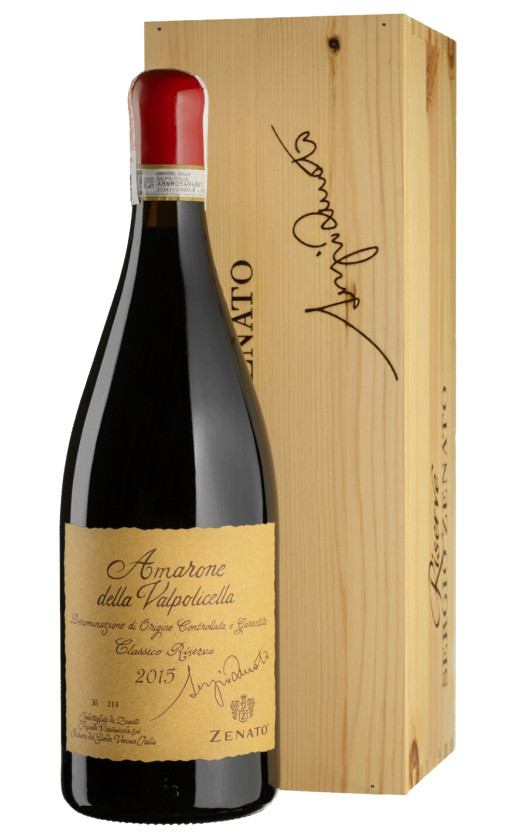 Zenato Sergio Zenato Amarone della Valpolicella Classico Riserva 2015 wooden box